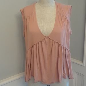 Free people Boho short sleeve top.